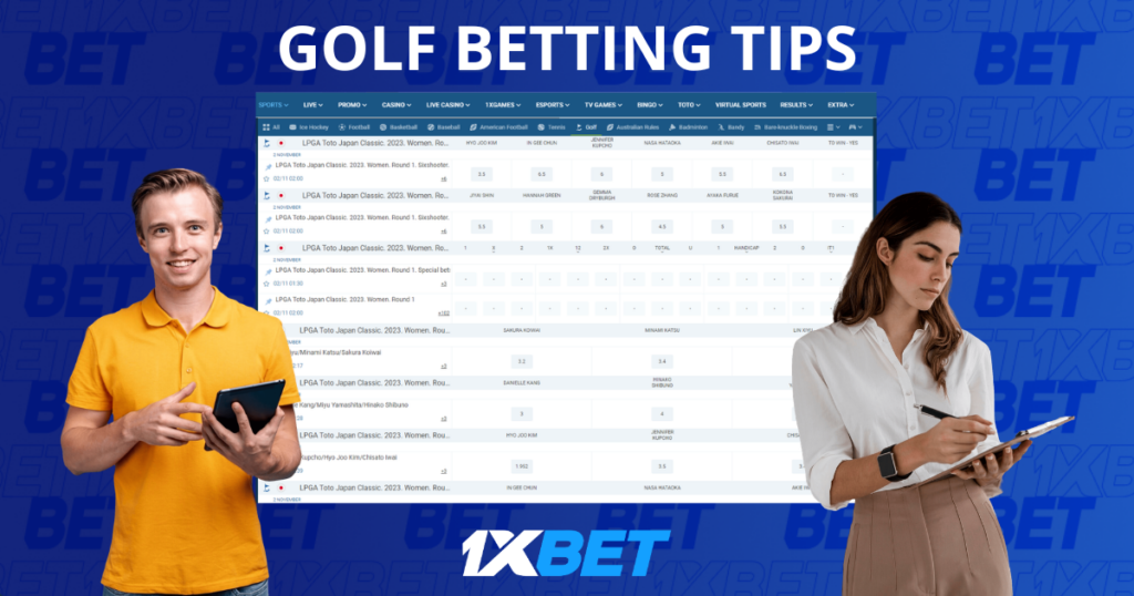 1xBet golf betting tips